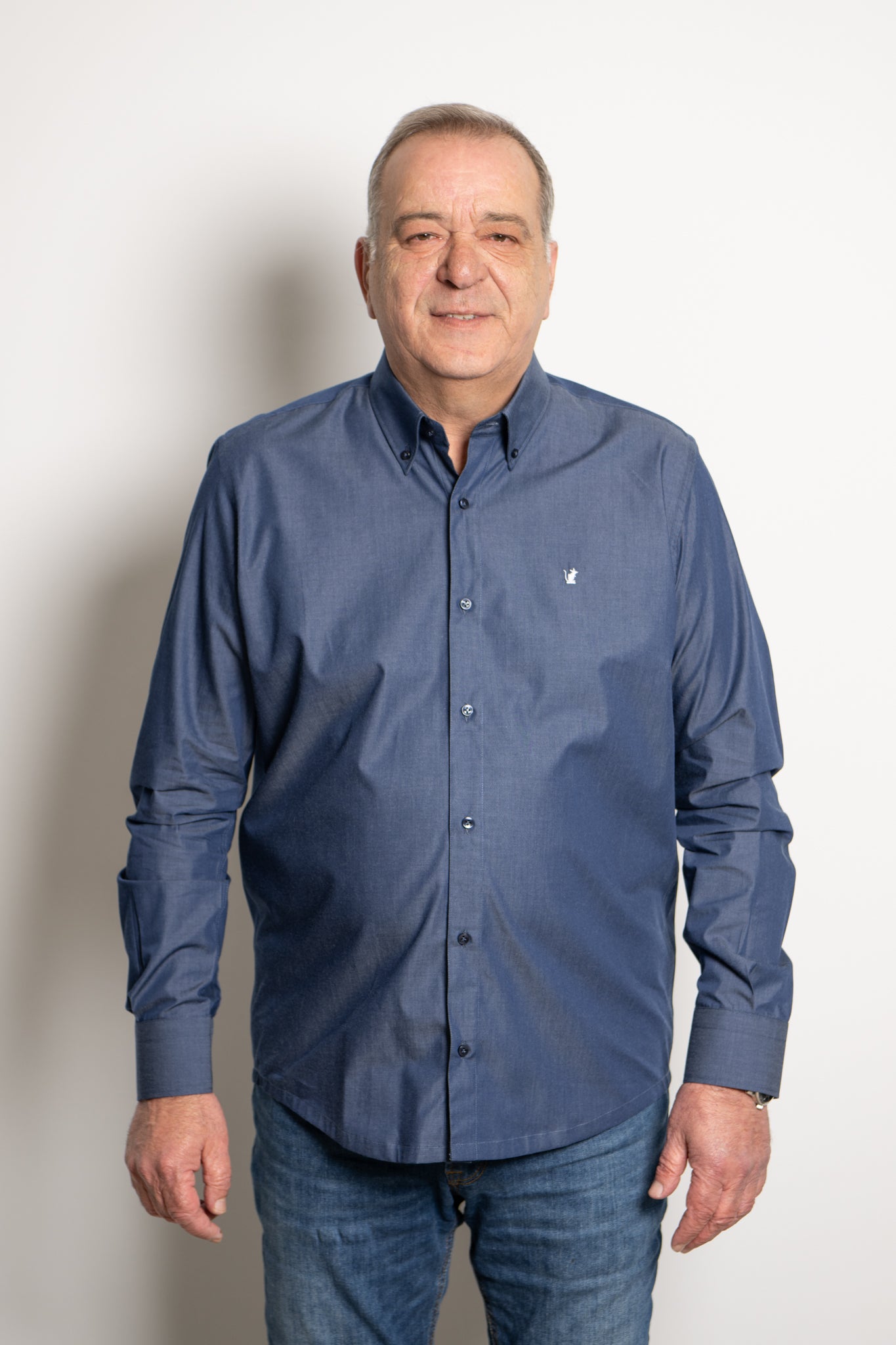 Camicia den scura Ratòn (mini logo)