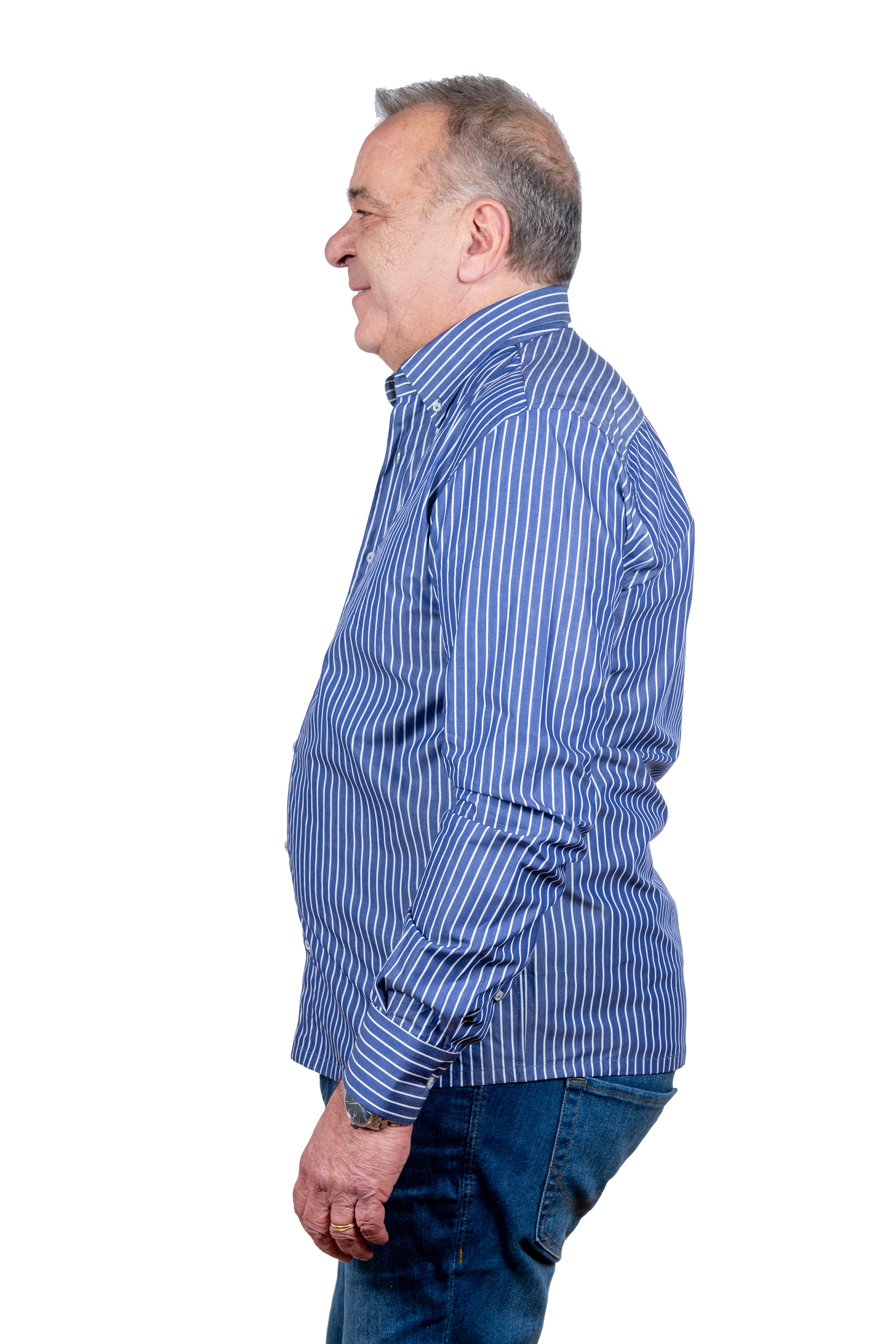 Camicia Blu Rigato RatòN gallipoli