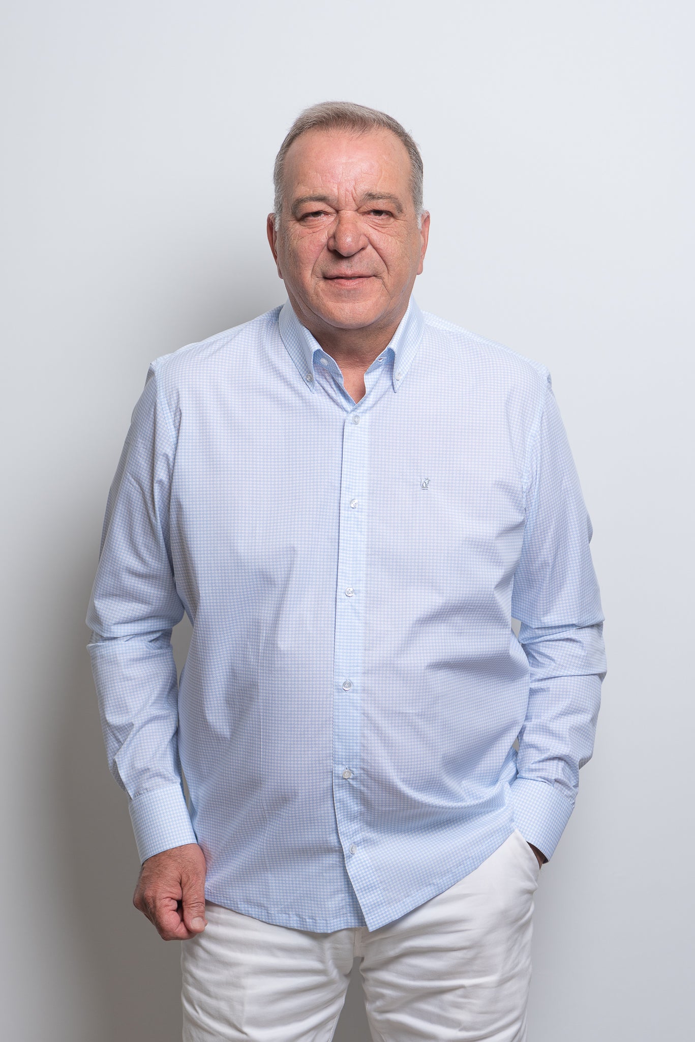 Camicia Bianca/Azzurra rombi Ratòn