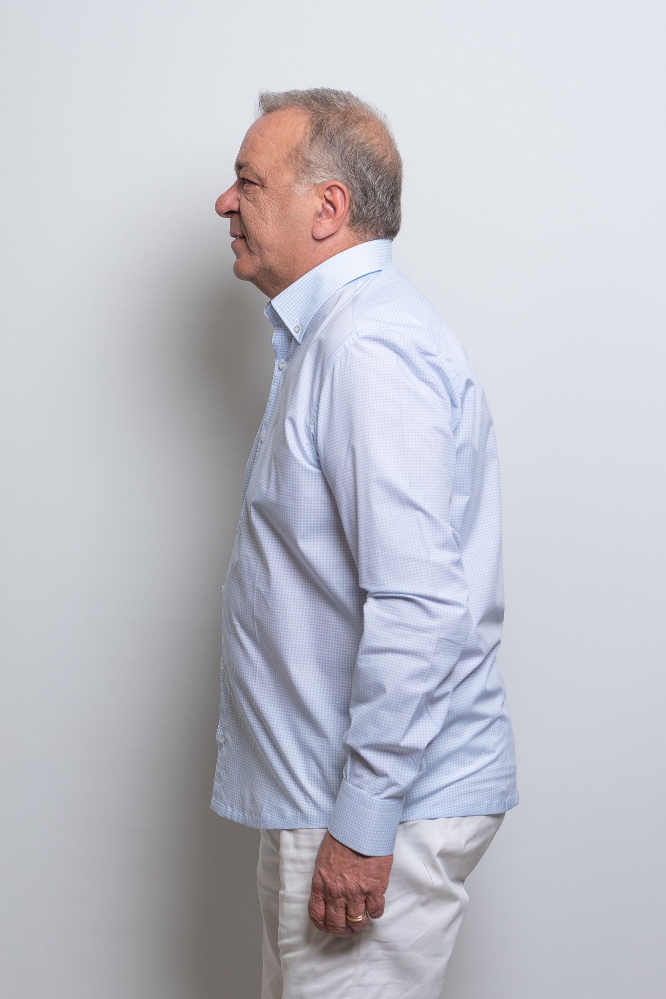 Camicia Bianca/Azzurra rombi Ratòn