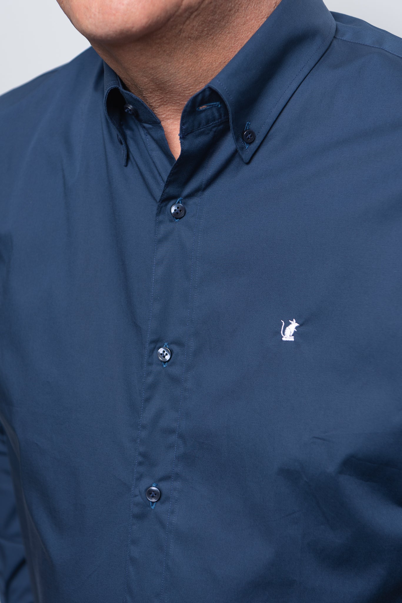 Camicia Blu RatòN (con mini-logo)