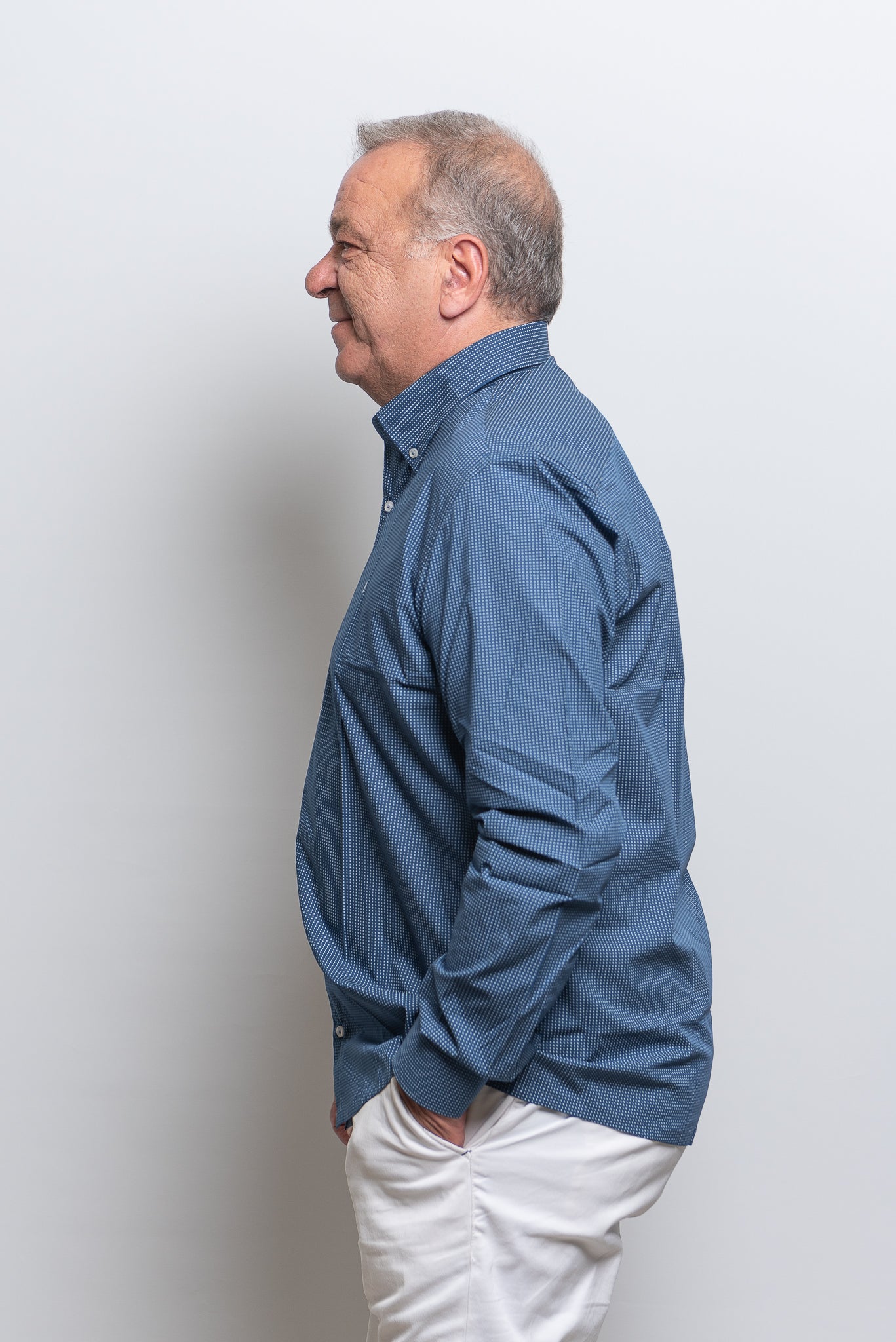 Camicia Microfantasia blu RatòN