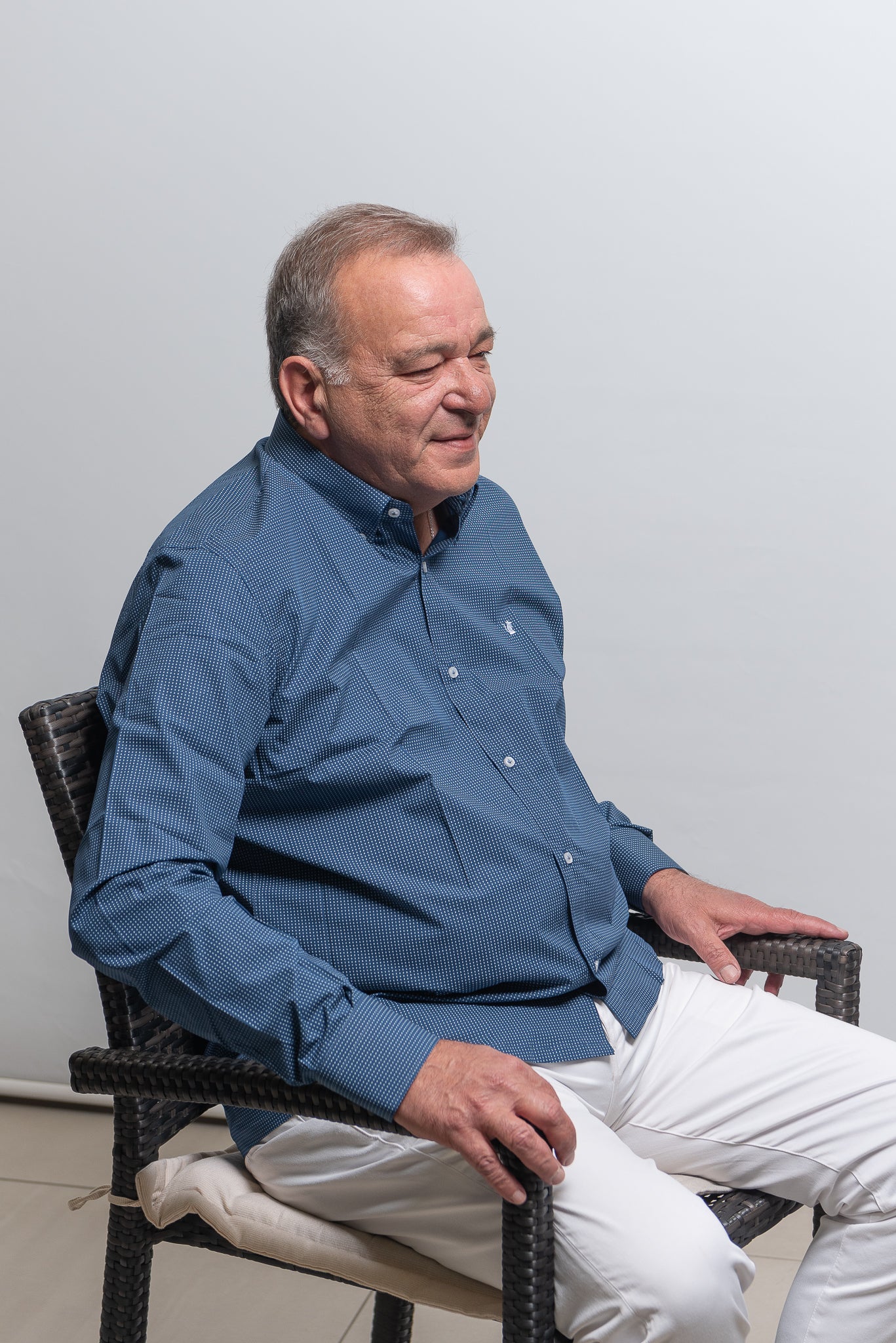 Camicia Microfantasia blu RatòN