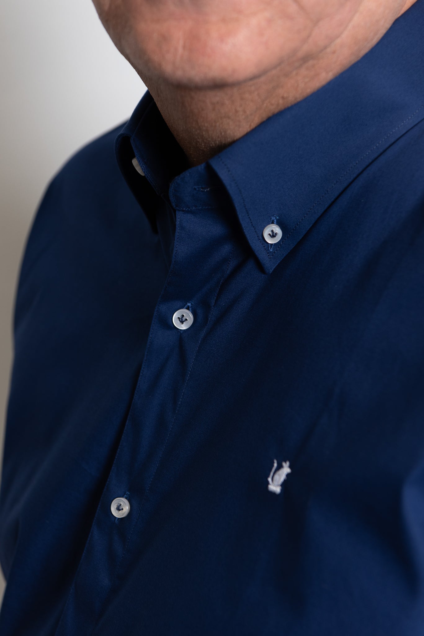 Camicia blu rubino Ratòn (mini logo)