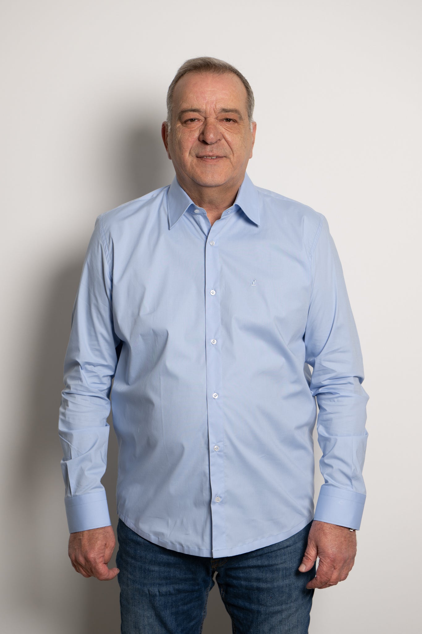 Camicia Collo Italiano Celeste Ratòn (mini logo)