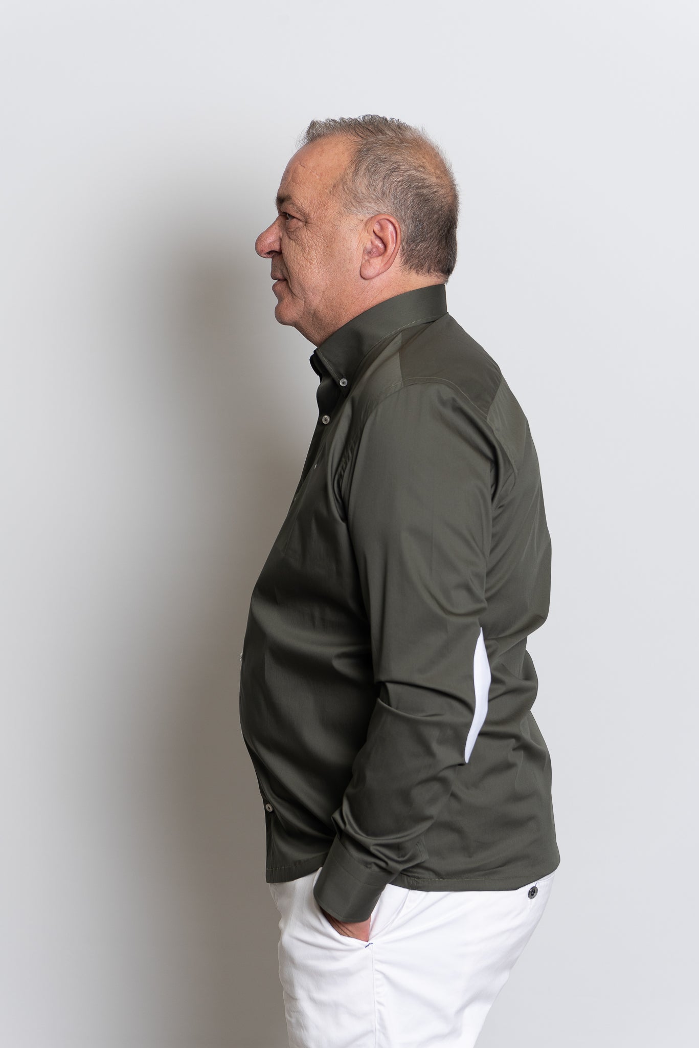 Camicia verde v022 Ratòn (mini logo)