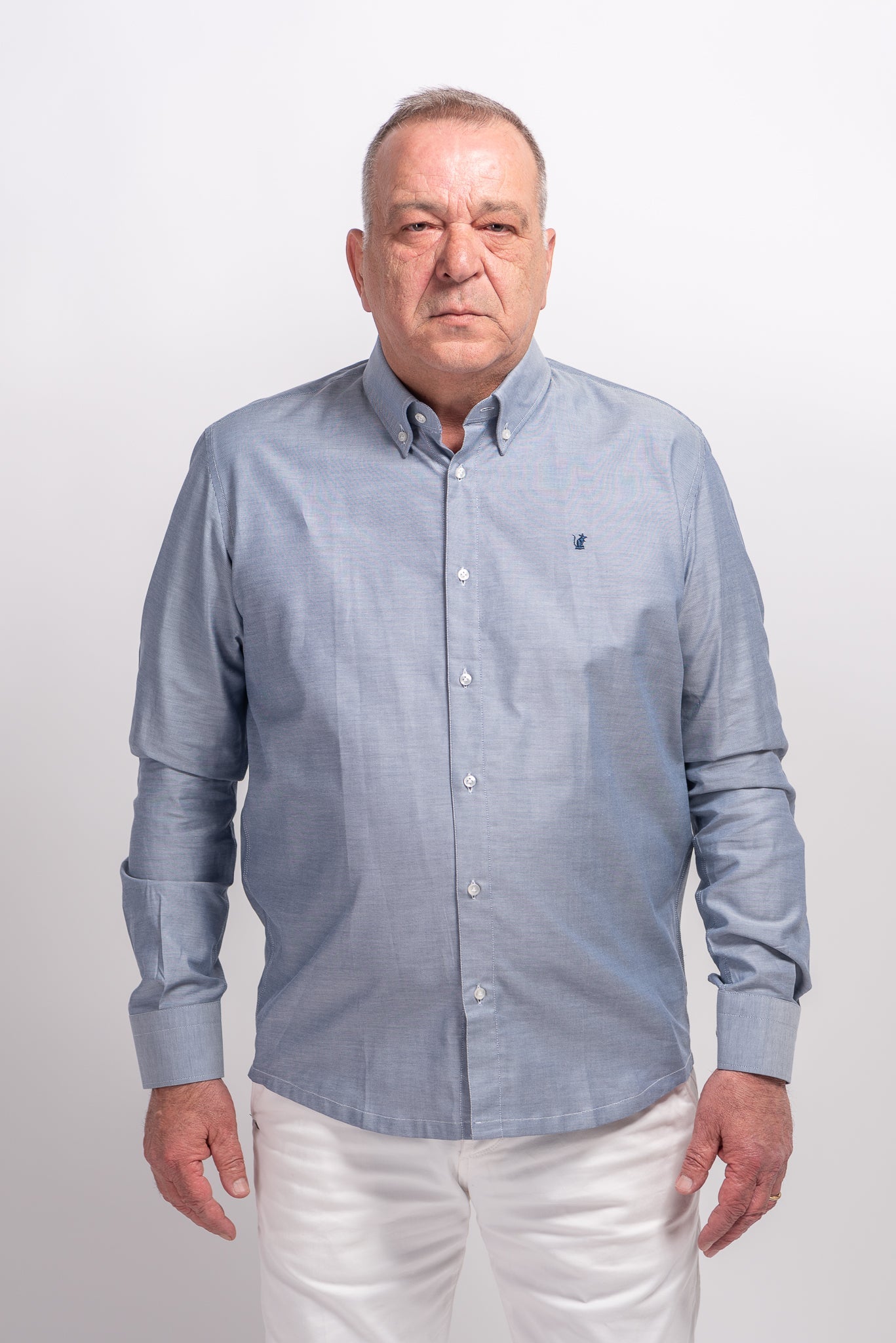 Camicia Blu Oxford RatòN (Con toppa gomito blu)