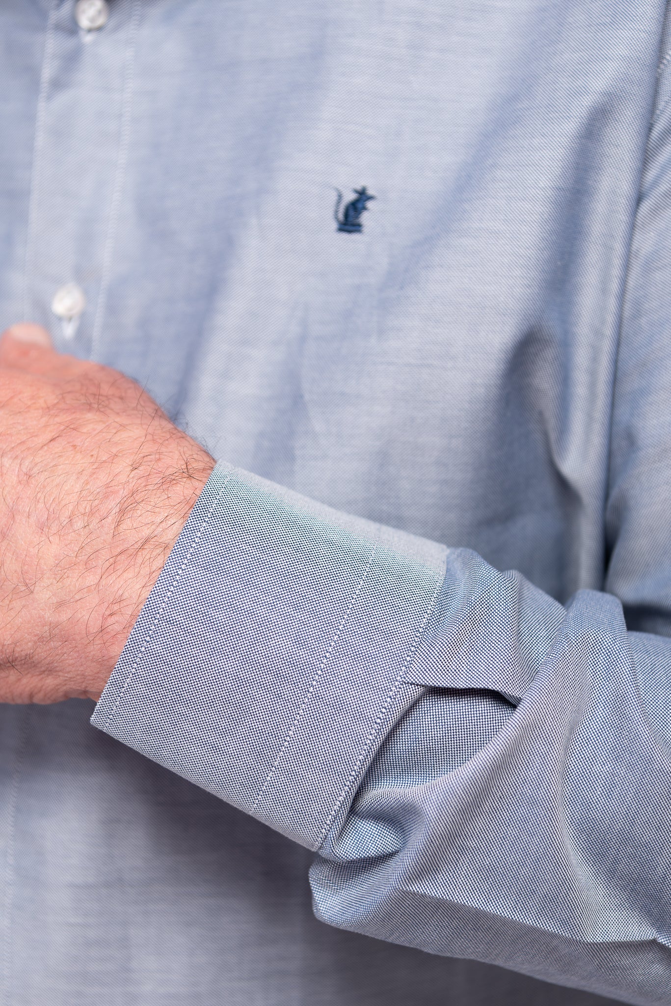 Camicia Blu Oxford RatòN (Con toppa gomito blu)