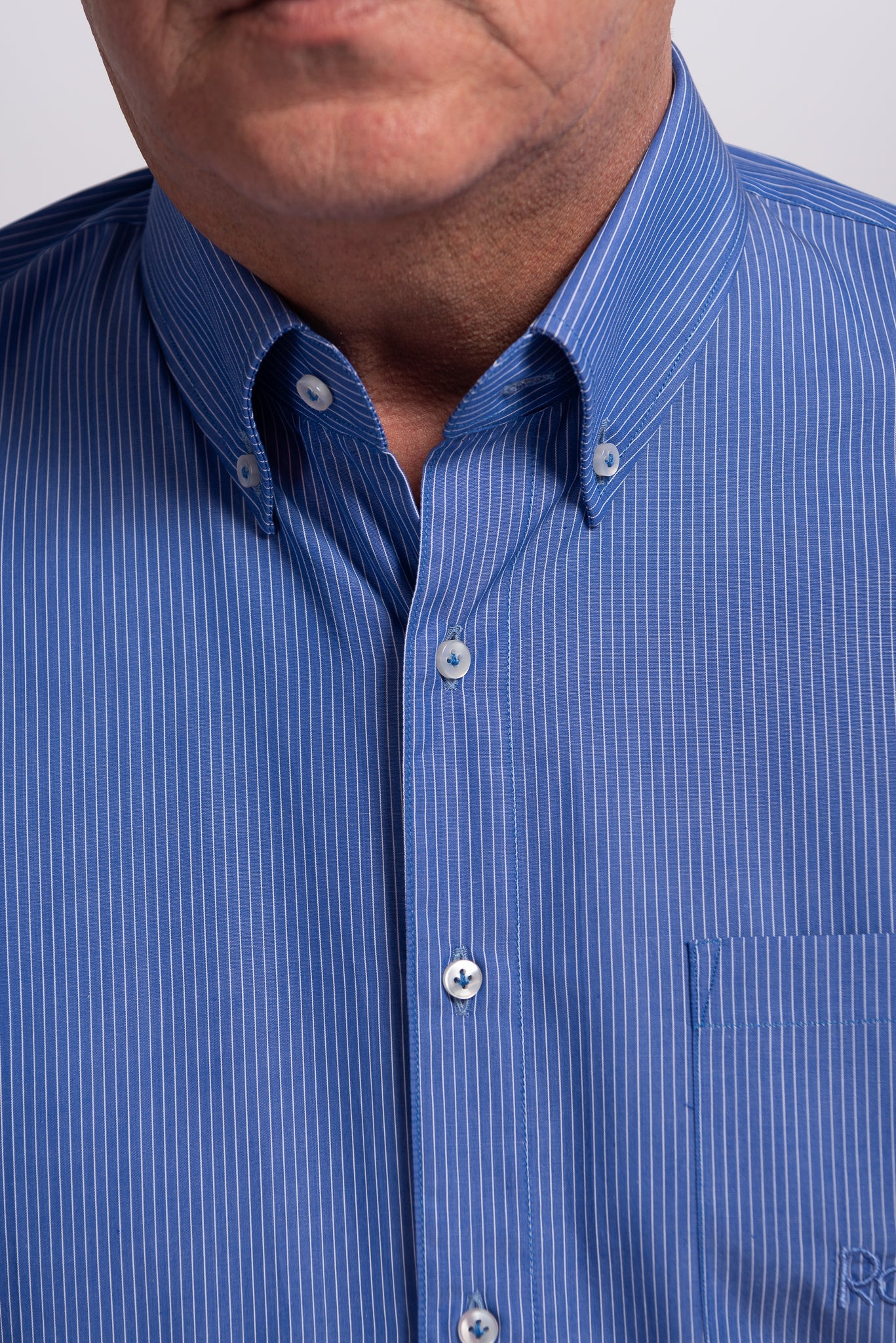 Camicia Riga Azzurra RatòN (con taschino) scout scura