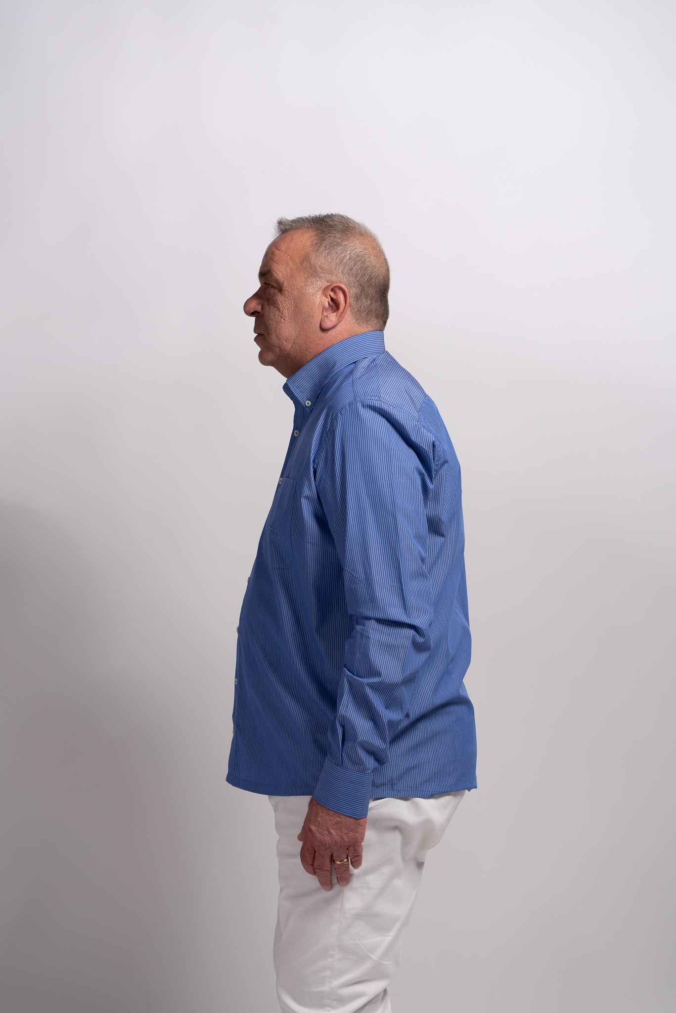 Camicia Riga Azzurra RatòN (con taschino) scout scura