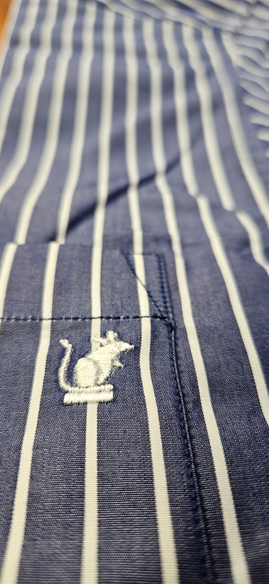 Camicia Blu Rigato RatòN (Con taschino) - RatòN