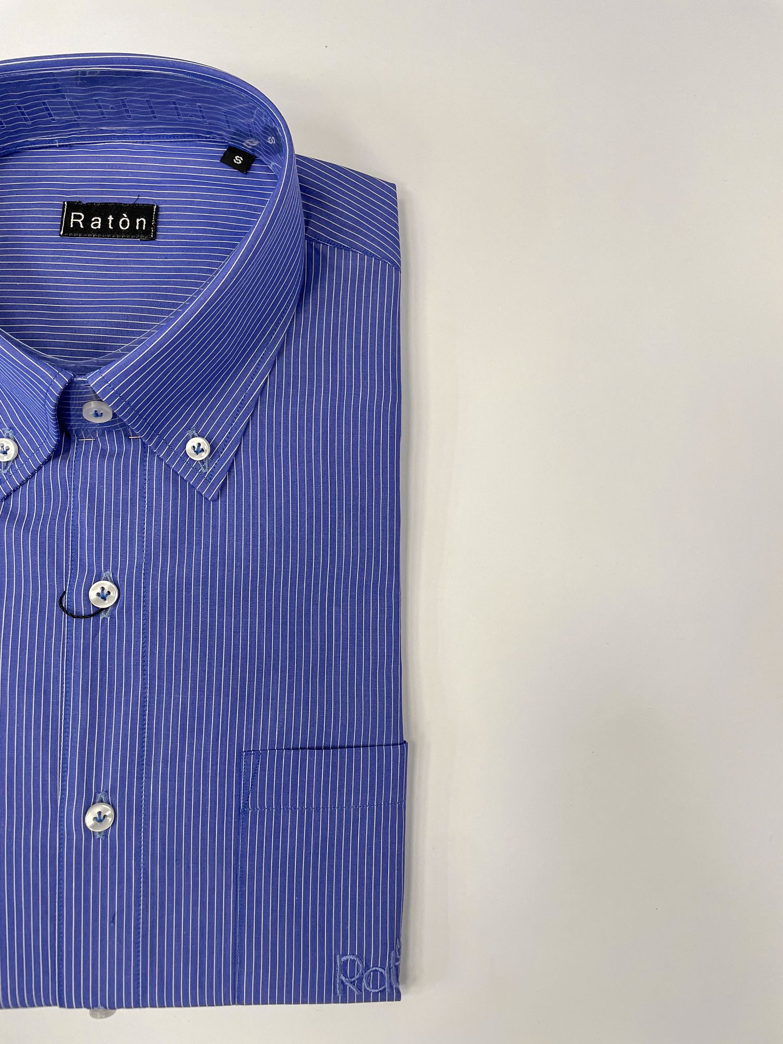 Camicia Riga Azzurra RatòN (con taschino) - RatòN