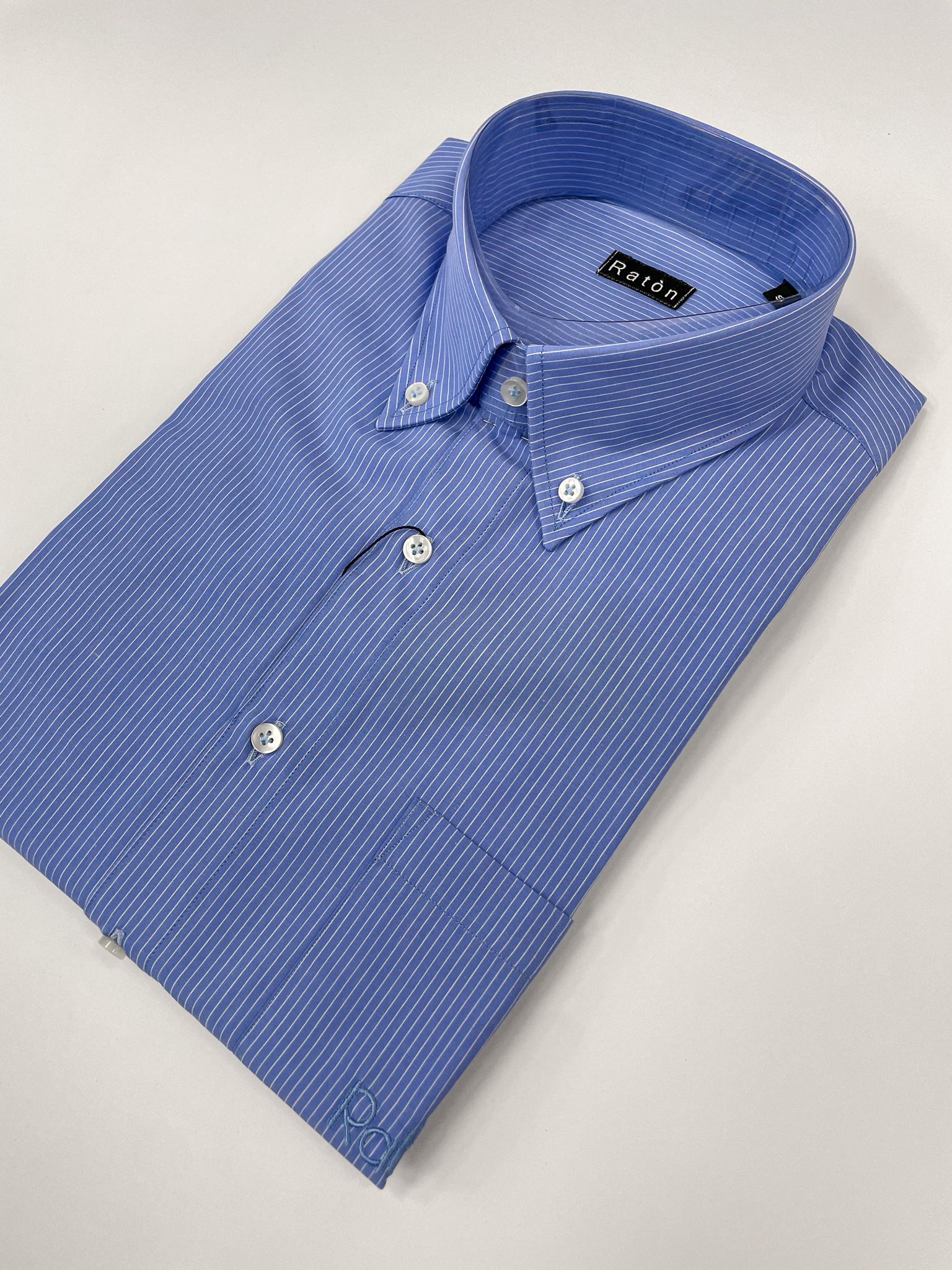 Camicia Riga Celeste RatòN (con taschino) - RatòN