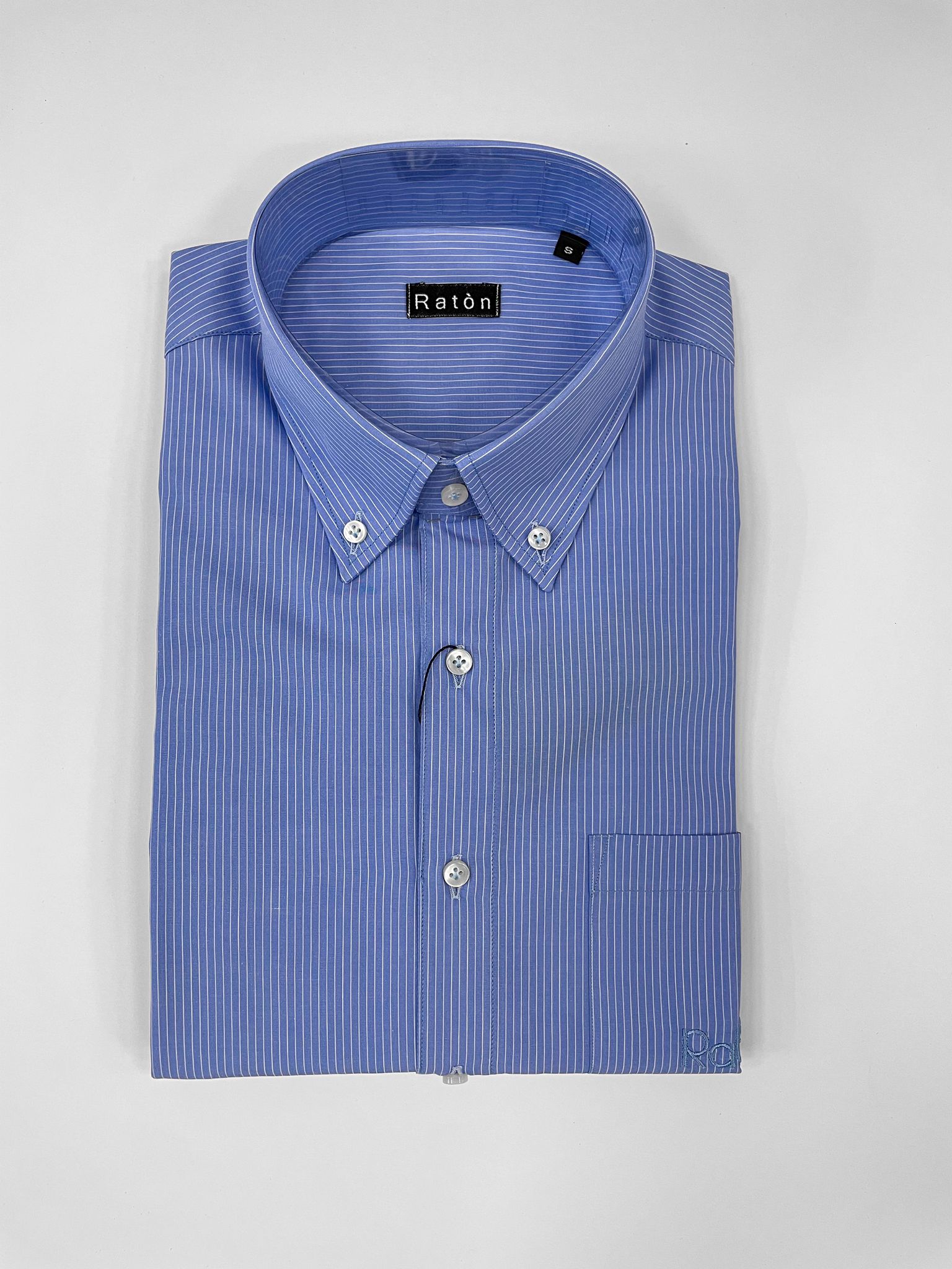 Camicia Riga Celeste RatòN (con taschino) - RatòN