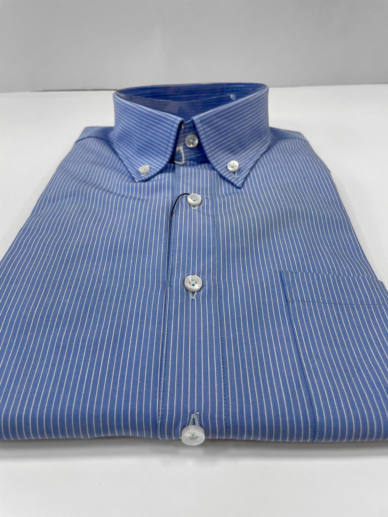 Camicia Riga Celeste RatòN (con taschino) - RatòN