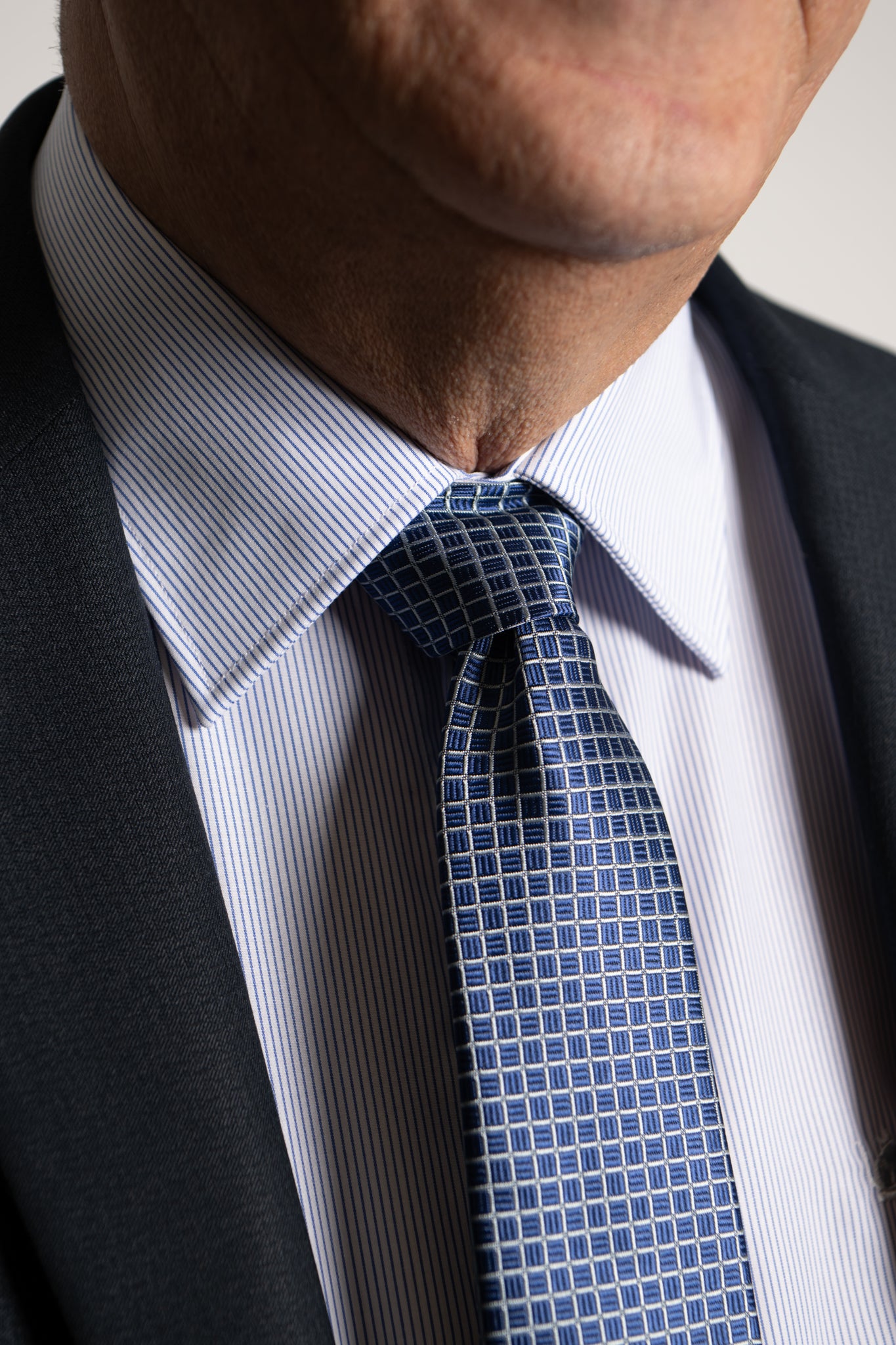 Camicia Collo Italiano Riga Blu Ratòn (mini logo)