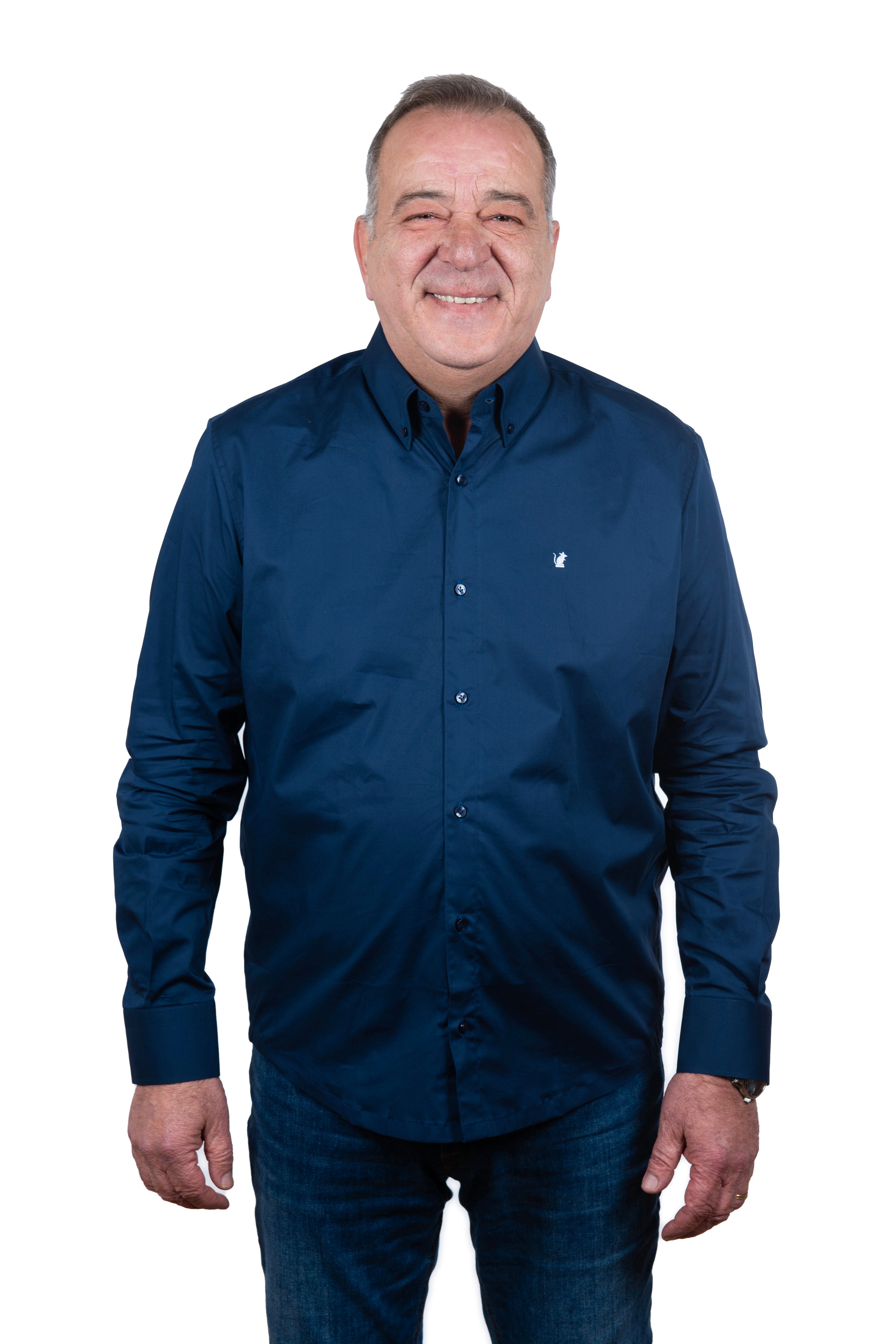 Camicia Blu RatòN logo grigio (basic)