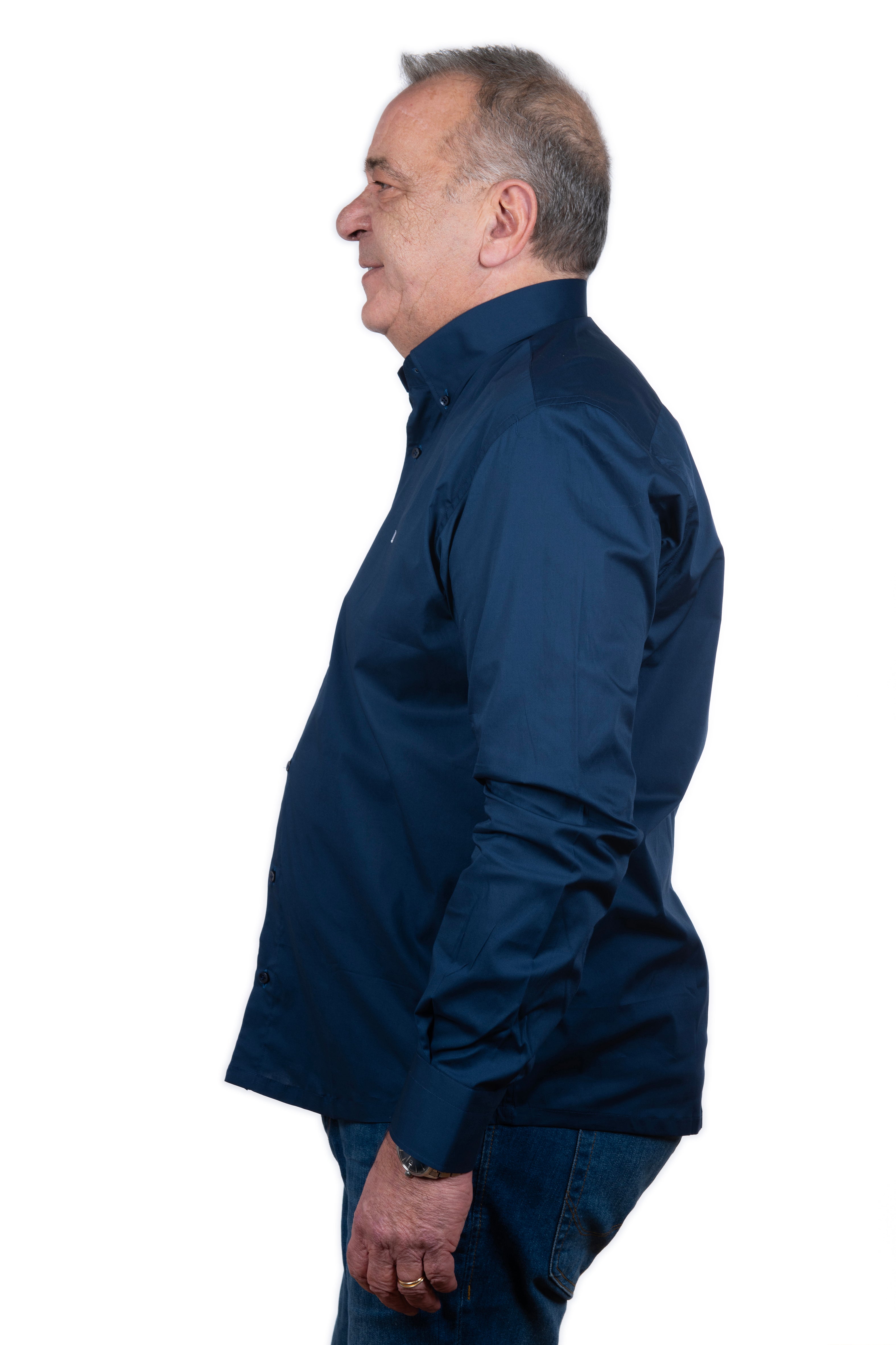 Camicia Blu RatòN logo grigio (basic)