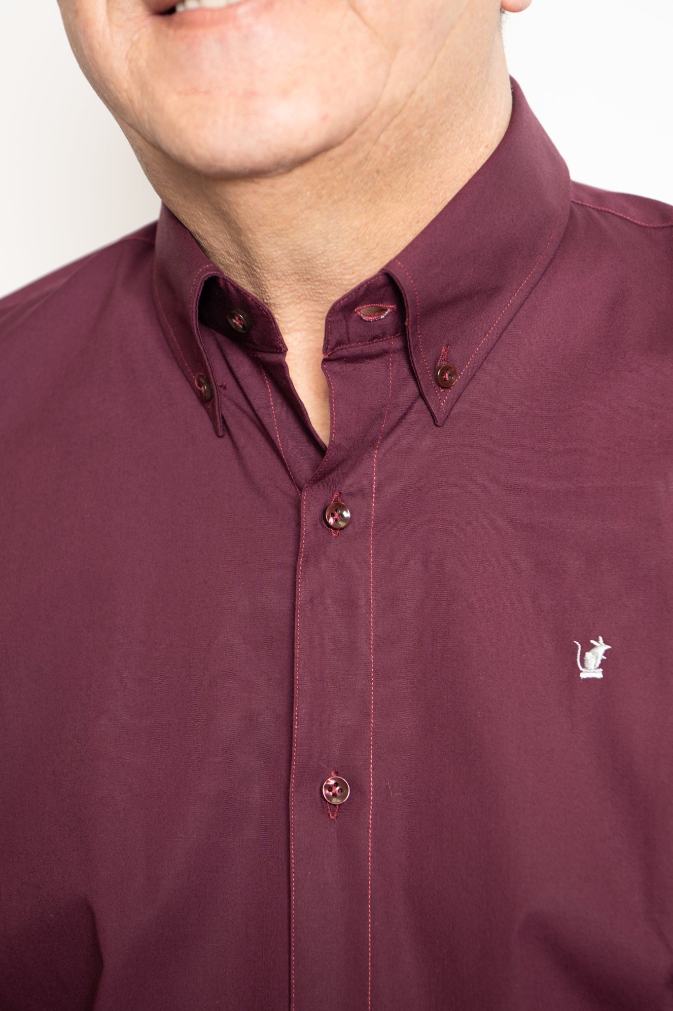 Camicia Bordeaux Ratòn (mini logo)