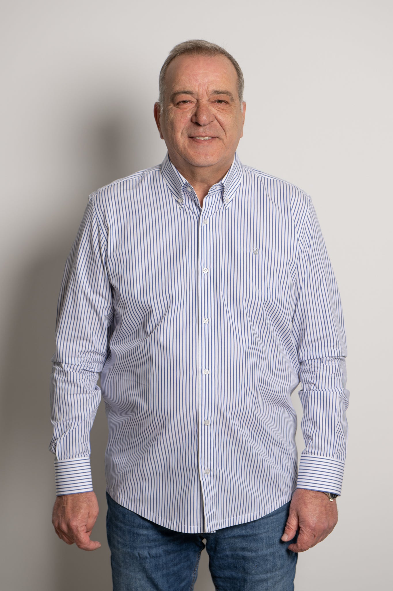 Camicia Righe blu Ratòn (mini logo)