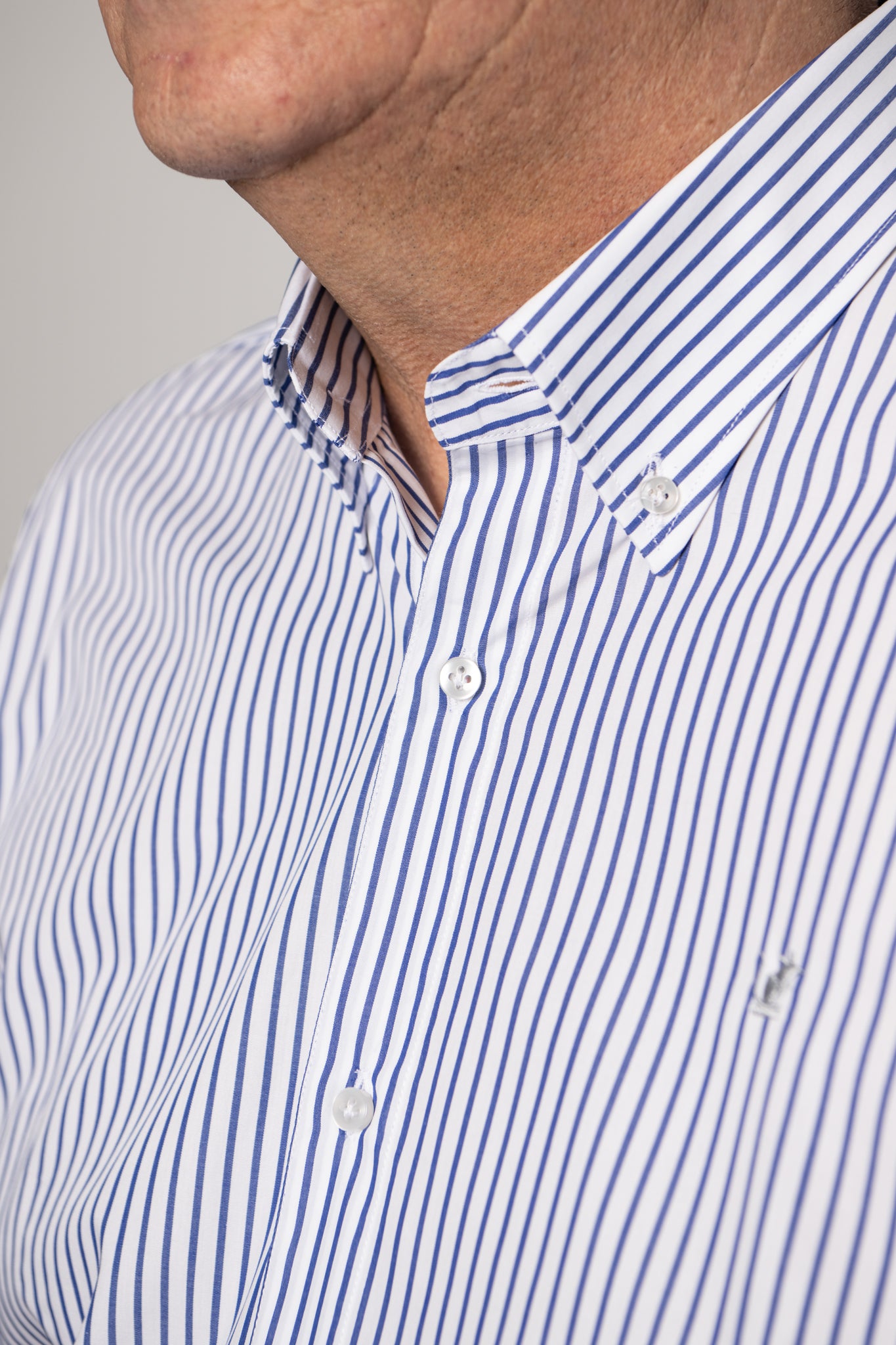 Camicia Righe blu Ratòn (mini logo)
